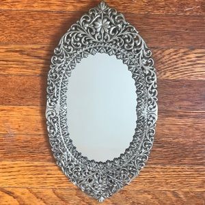 Anthropologie silver tone accent mirror